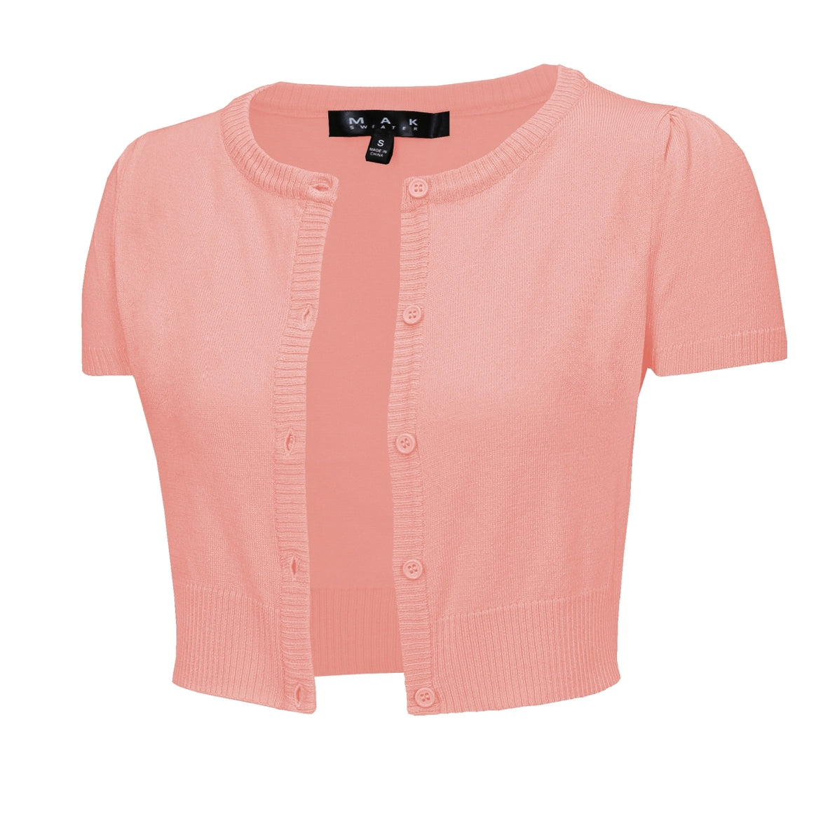 Cardigan Manches Courtes Col Rond Pêche S