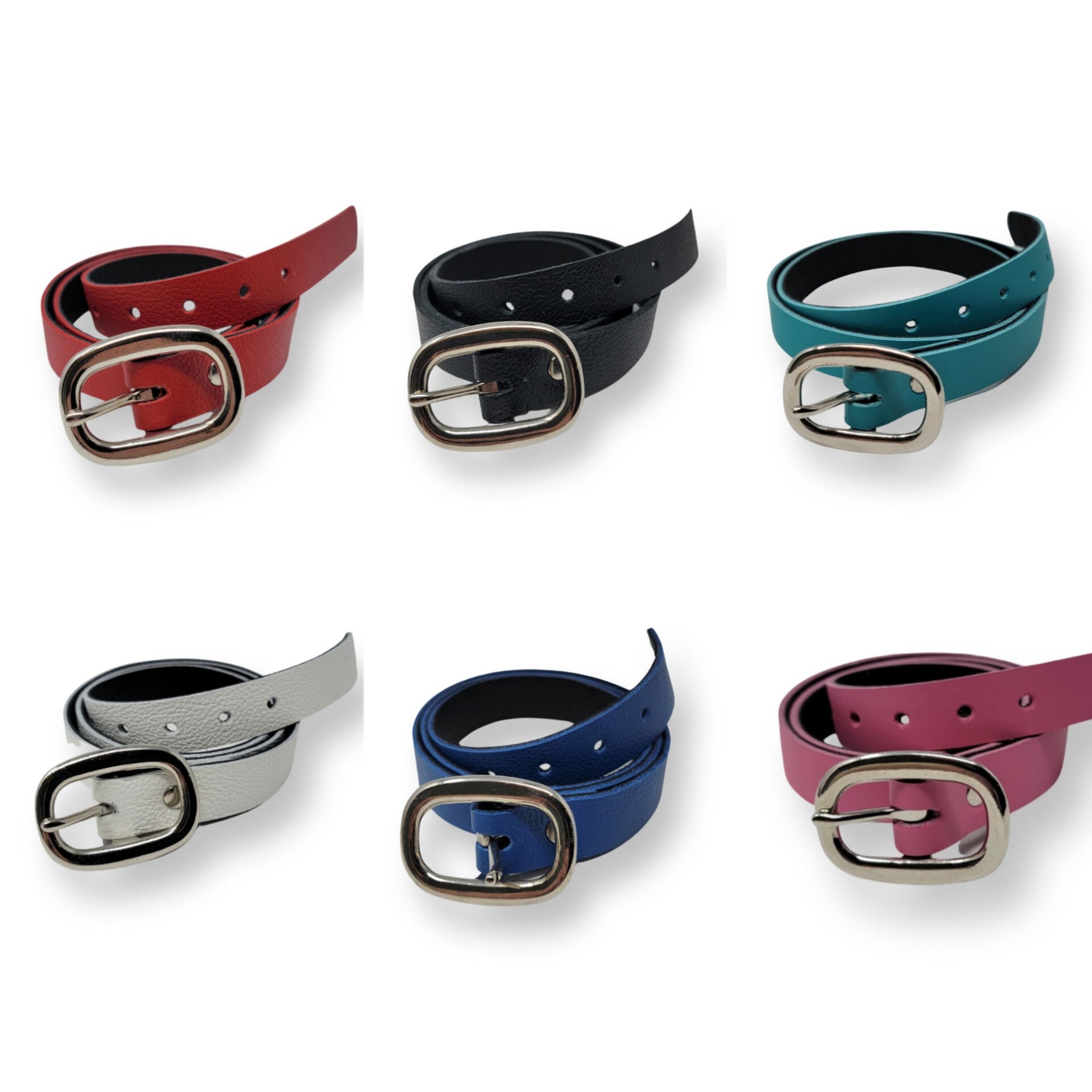 Ceinture Cuir Véritable Bleu Royal 30