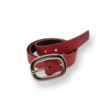 Ceinture Cuir Véritable Rouge  28