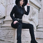 Dallas Black Embroidery Fitted Pants