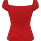 dolores rouge, top vintage, top pinup, kitsch'n swell, Top Dolores choix de couleurs, top rouge, top noir, top blanc, top cerises, top vichy, top jaune moutarde, haut Dolores, haut sexy, haut féminin, top Collectif, top ajusté, top ceintrée