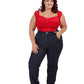 dolores rouge,top vintage, top pinup, kitsch'n swell, Top Dolores choix de couleurs, top rouge, top noir, top blanc, top cerises, top vichy, top jaune moutarde, haut Dolores, haut sexy, haut féminin, top Collectif, top ajusté, top ceintrée, taille plus