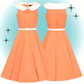 Robe Betty Évasé Orange  S