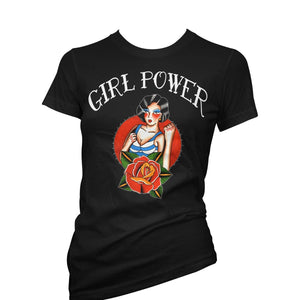 T-Shirt Noir Girl Power S