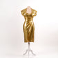 Gold Set - Dress - Queen Of The MainBolero de Ville Gold, Bolero chic, veste chic, gold , veste courte gold, pinup top golds, Queen Of The Main