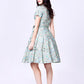 Robe Fleurs D'hiver Grise  L