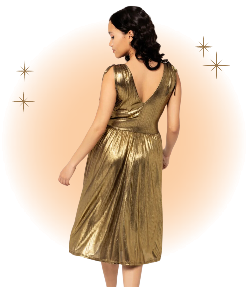 Robe Gigi Évasée Gold  XL