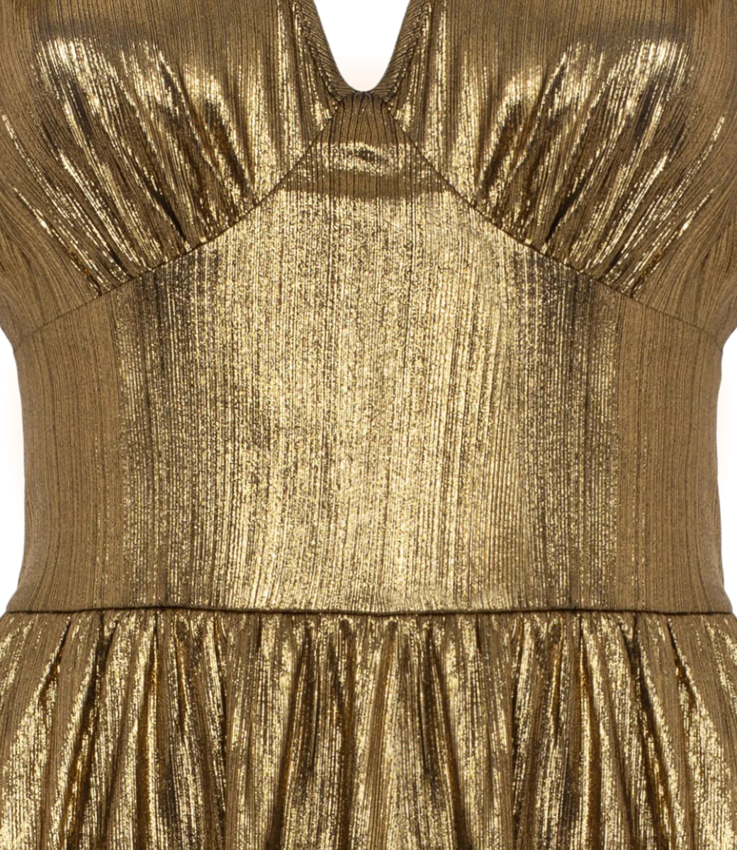 Robe Gigi Évasée Gold  XS