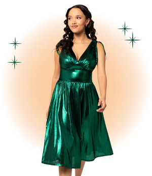 Robe Gigi Évasée Verte  XS