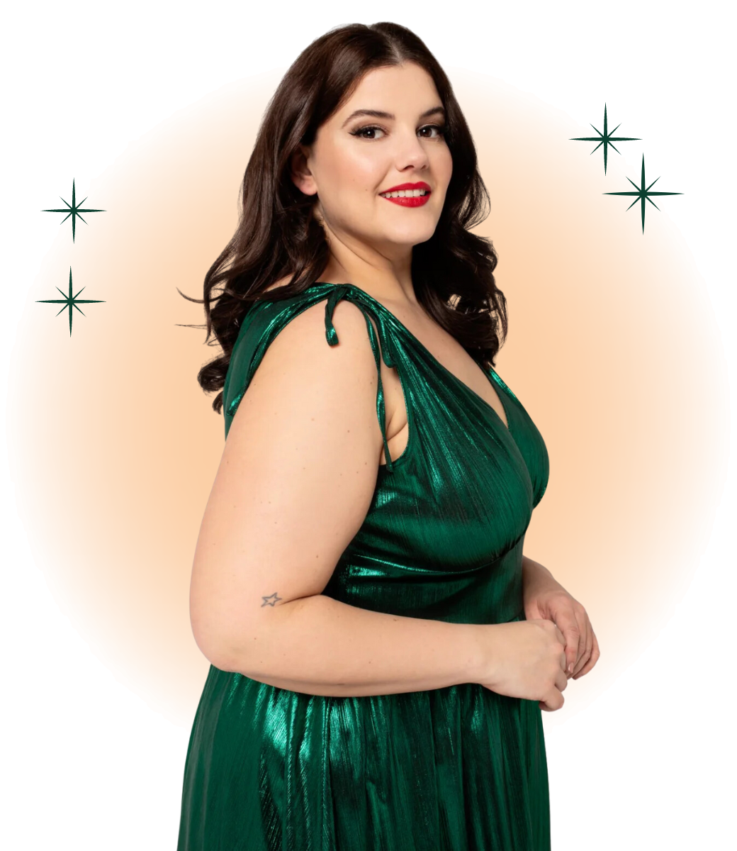 Robe Gigi Évasée Verte  XL