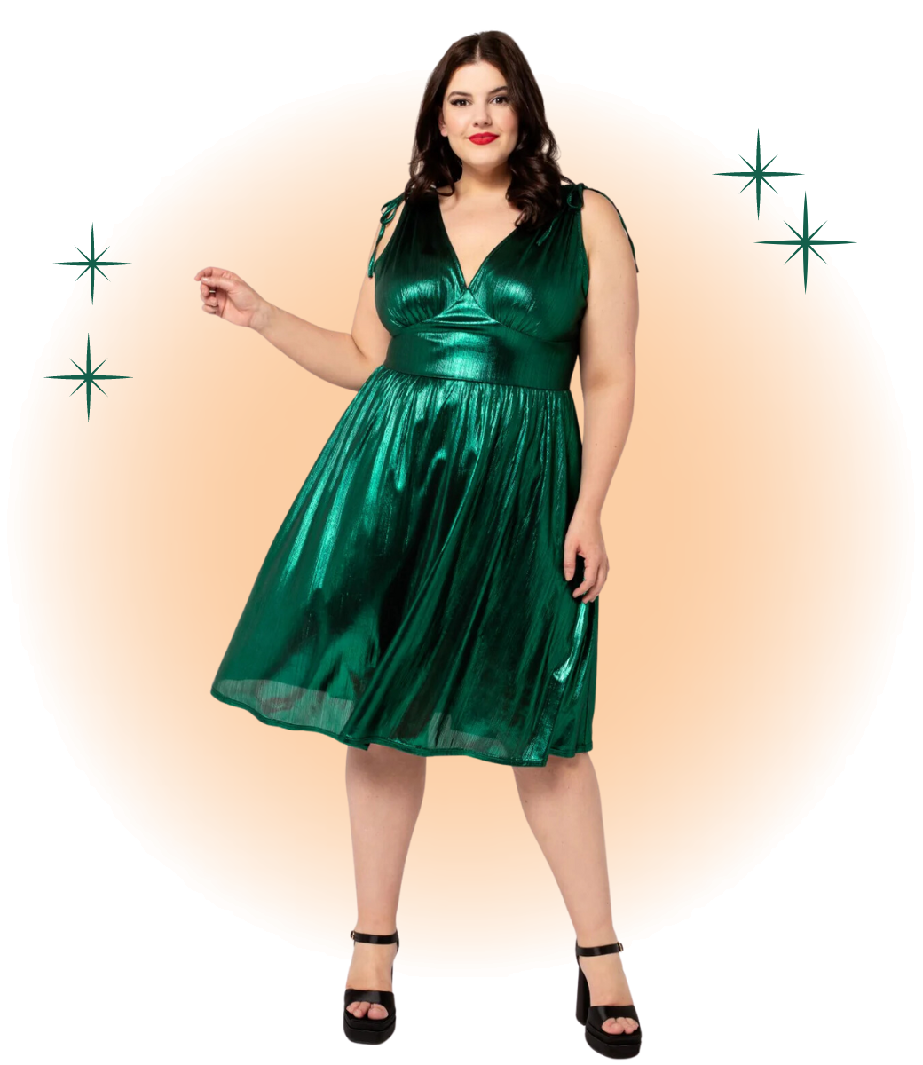 Robe Gigi Évasée Verte  L