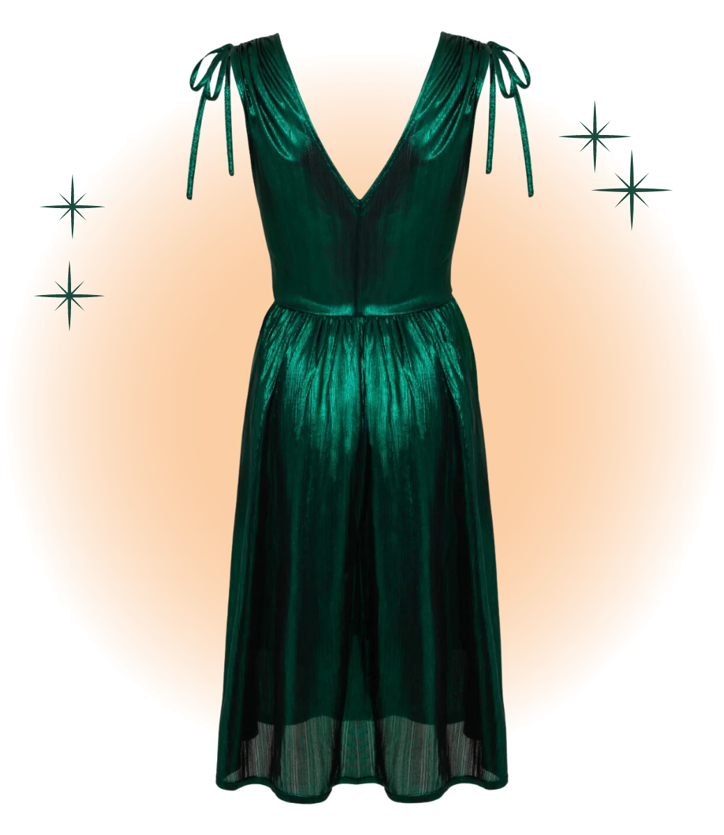 Robe Gigi Évasée Verte  XS