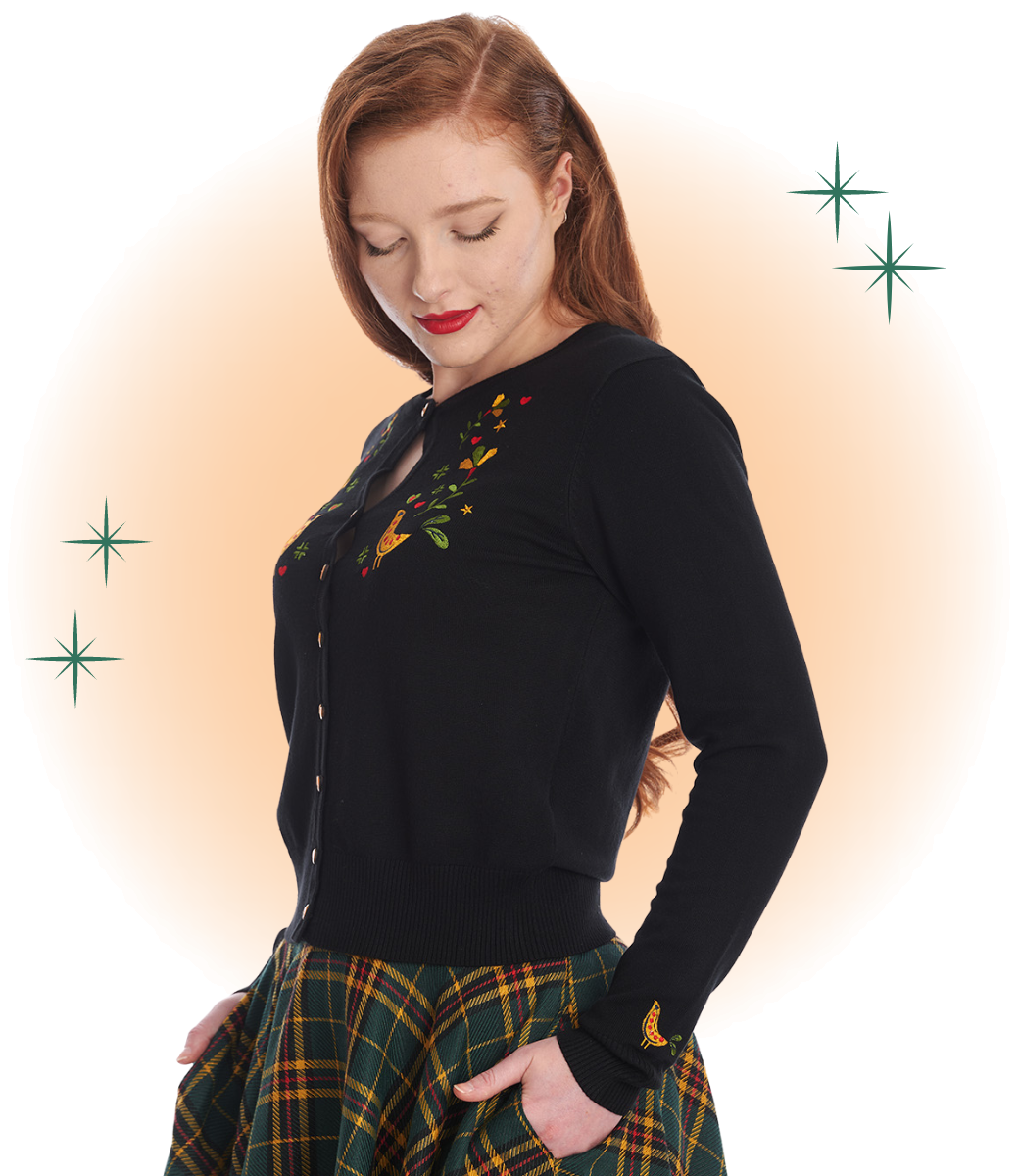 Cardigan Heritage Birdy Noir  M