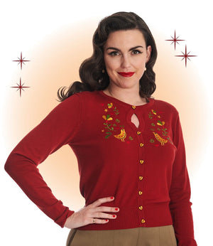 Cardigan Heritage Birdy Bourgogne  S