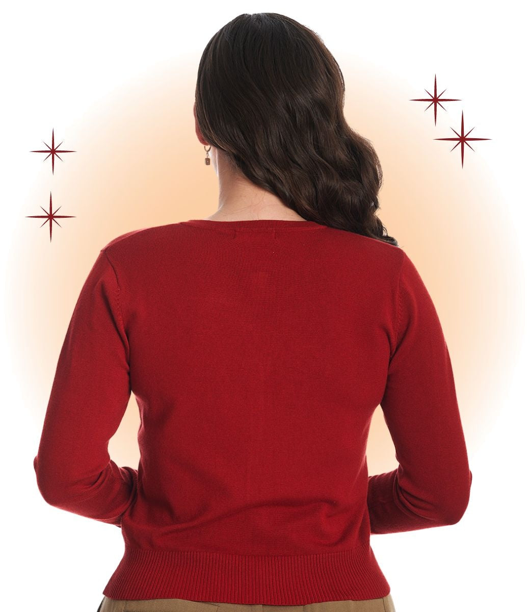 Cardigan Heritage Birdy Bourgogne  XL