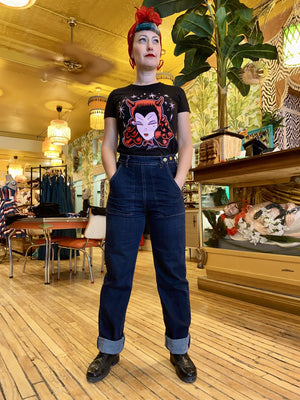 Jeans Midge Taille Haute Bleu Foncé  24L