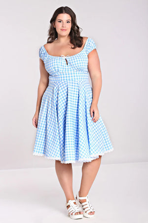 Blue 50s BB Flared Dress
