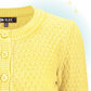 Cardigan Crocheté Col rond Jaune Bébé  M