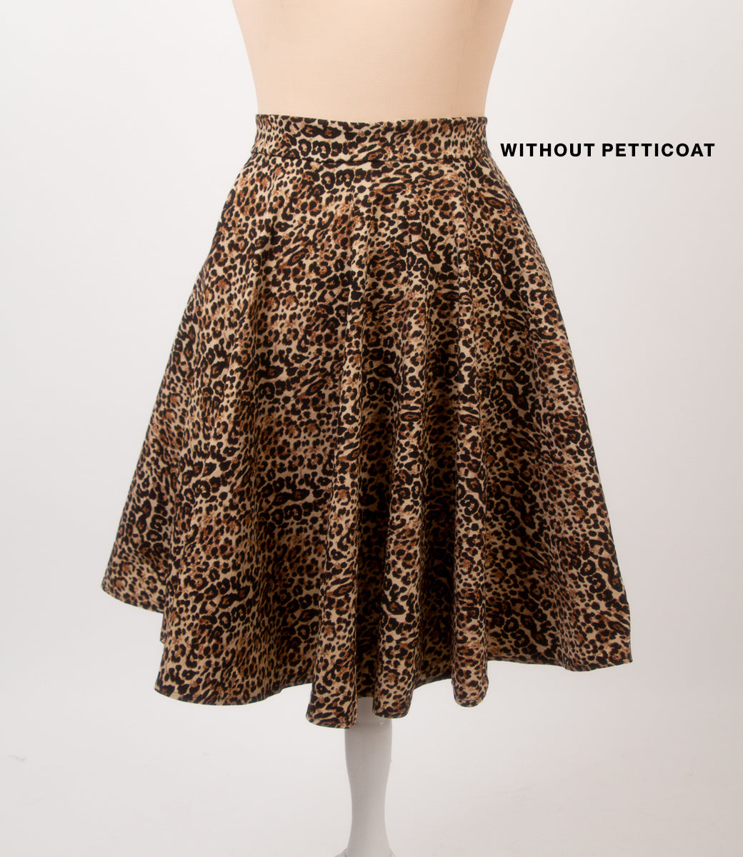 Leopard Set - Circle Skirt front no petticoat