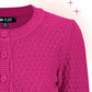 Cardigan Crocheté Col rond Magenta  M