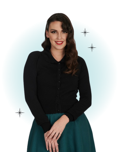 Cardigan manches longues noir - Trudy