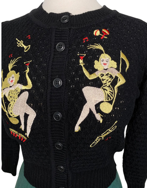 Cardigan Showgirls Noir