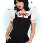 Robe évasée swing pinafore noir - Patti