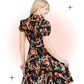Robe Évasée Western Noir