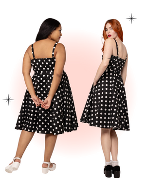 Robe Évasée Domino Noire