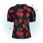 Lilly Romantic Roses Blouse Black