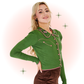 Green Rose Embroidery Western Cardigan