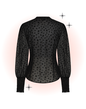 Blouse Florence Floral Noire
