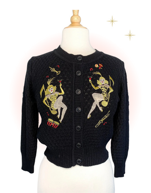 Cardigan Showgirls Noir
