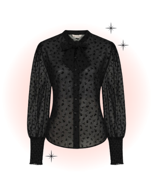 Blouse Florence Floral Noire