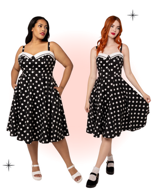 Robe Évasée Domino Noire