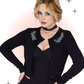 Cardigan Noir Papillon de Nuit