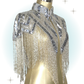 Silver Sequin and Pearl Cape