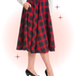 Jupe Évasée Sweet Check Rouge