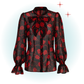 Thorn Red and Black Blouse