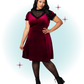 Mourning Burgundy Flared Dress