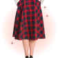 Jupe Évasée Sweet Check Rouge