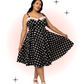 Robe Évasée Domino Noire