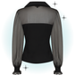 Black sheer long-sleeved blouse - Bonnie