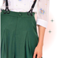 Pantalon évasée vert à bretelles - Laura