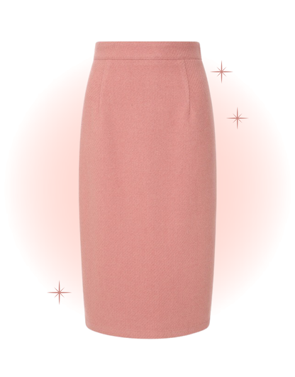 Jupe midi Ajustée rose - Midge