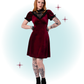 Mourning Burgundy Flared Dress