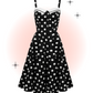 Robe Évasée Domino Noire
