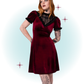Mourning Burgundy Flared Dress