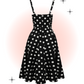 Robe Évasée Domino Noire