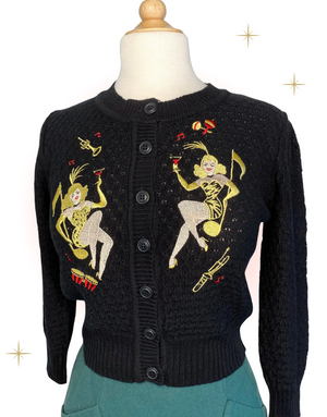 Cardigan Showgirls Noir
